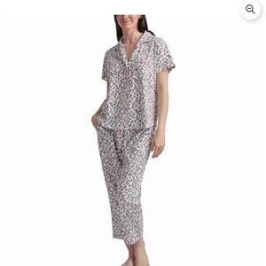 Karen Neuburger Pink and White Pajama Set